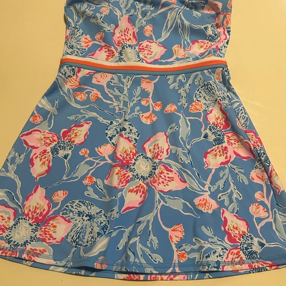 Lilly Pulitzer Pink Blue Halter Sun/tennis dress - Picture 6 of 7